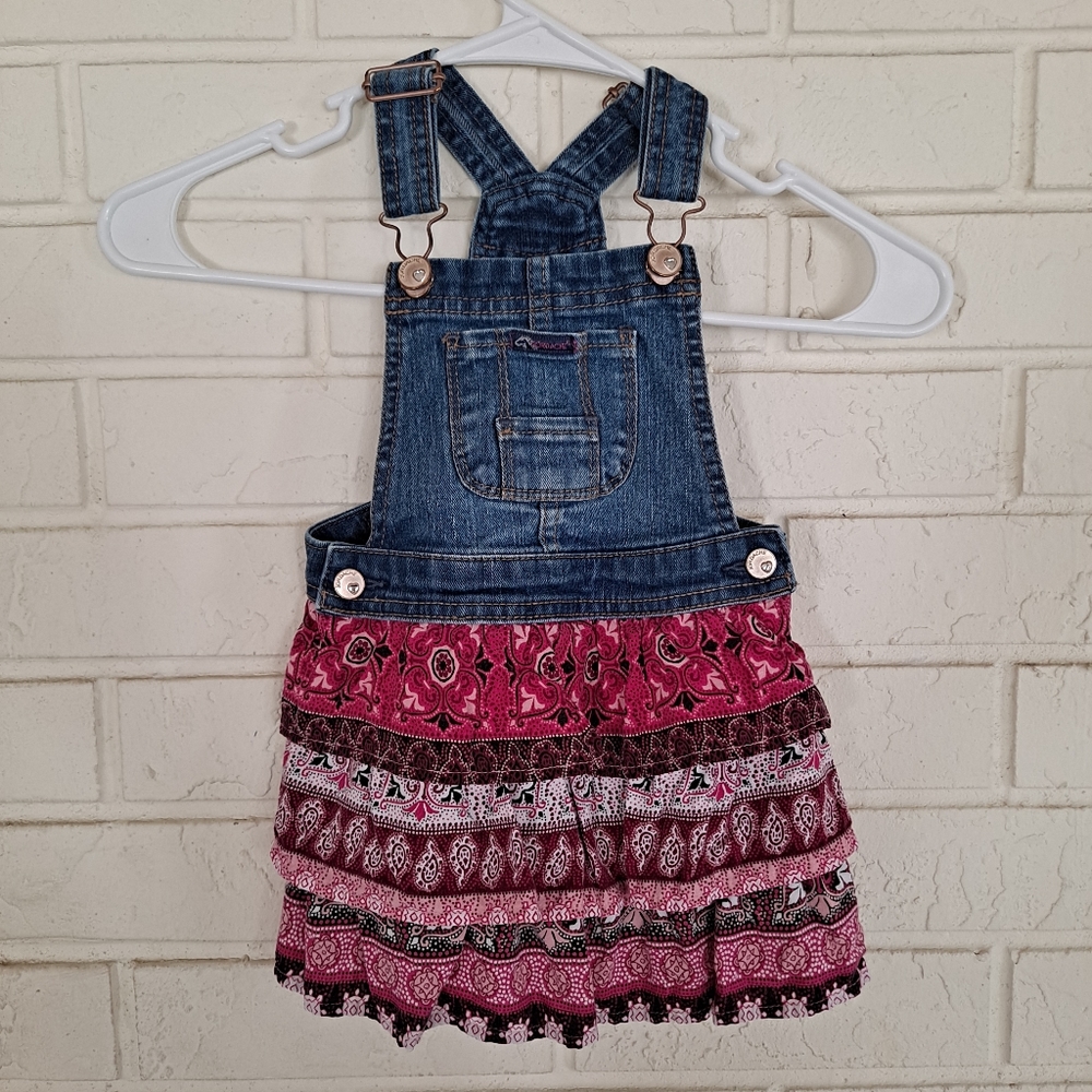 Jordache overalls with ruffle tiered skirt, 2T